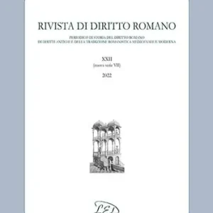 Weekendaanbieding Rivista di diritto romano. Nuova Serie (2022). Vol. 22