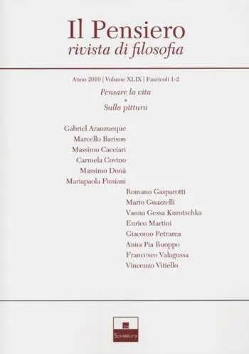 Il pensiero. Rivista di filosofia (2010). Vol. 49 Pensare la vita-Sulla pittura Koopje
